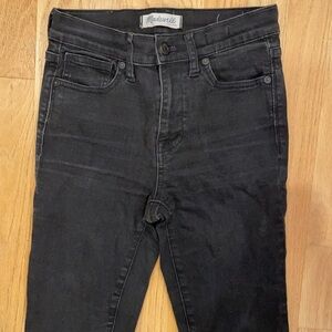Madewell faded black high riser skinny jeans